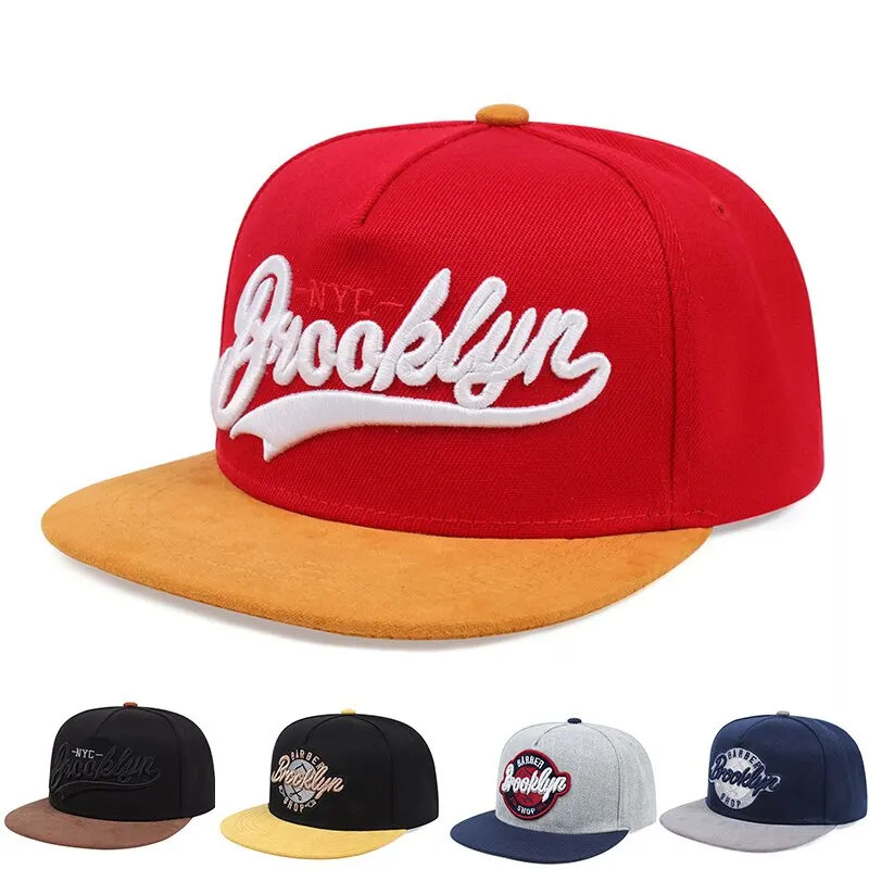 BROOKLYN Letter Embroidered Snapback Cap Men Fashion Cotton% Hat Adjusted Outdoor Sport Leisure Hats Hip Hop Baseball Caps