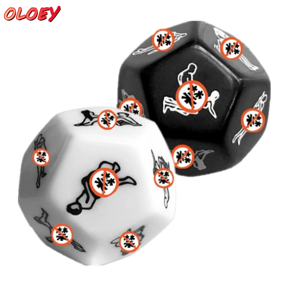 

12-Sided Fun Sex Dice Couple Sex Toys Adult Games Romantic Love Humor Gambling Erotic Poses Dice Bar Toys for Couples Gifts