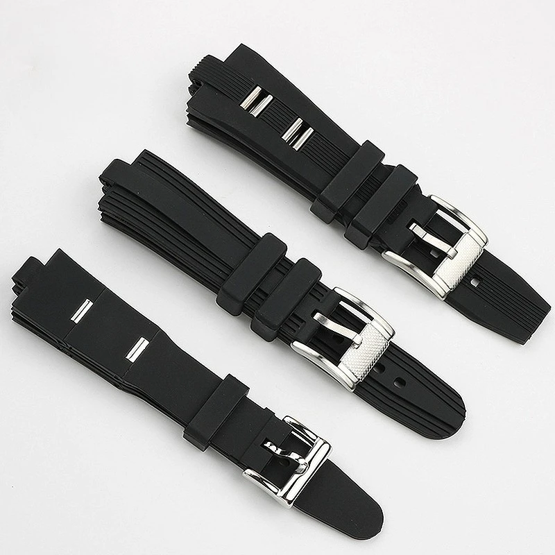 Rubber Watchband Accessories for Bvlgari watch strap 22*7mm 22*8mm 26*9mm silicone Bulgari Band Convex belt women men wristband