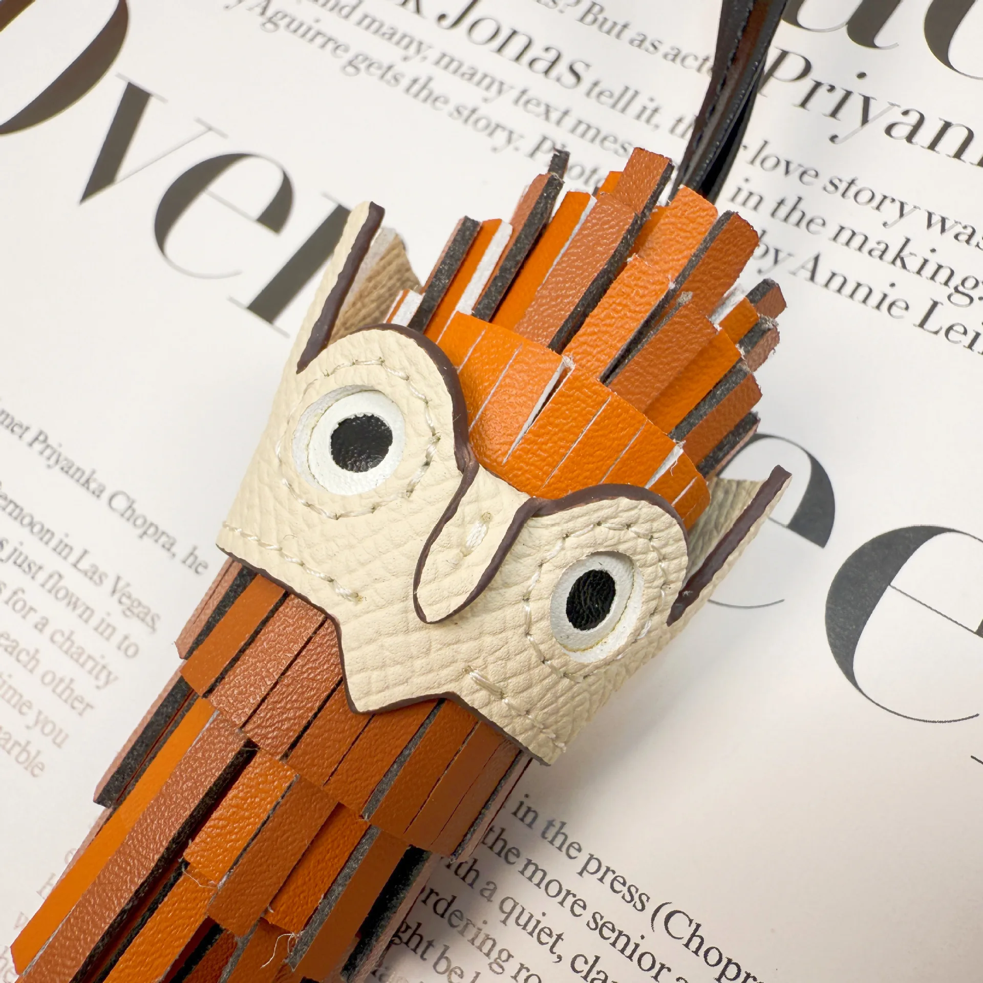 البومة مخيط يدويا شرابة حقيبة سحر للنساء حقيبة معلقة قلادة بو الجلود الطيور دمية حقيبة الملحقات