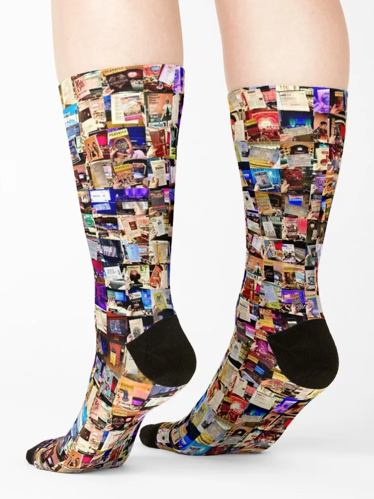 Playbills and Tickets Socks sport cute Christmas Non-slip Mens Socks Women's