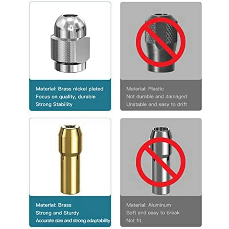 A34R 60X Drill Chuck Collet Set For Dremel,1/32Inch To 1/8Inch Replacement 4486 Keyless Bit With Rotary Drill Nut Set