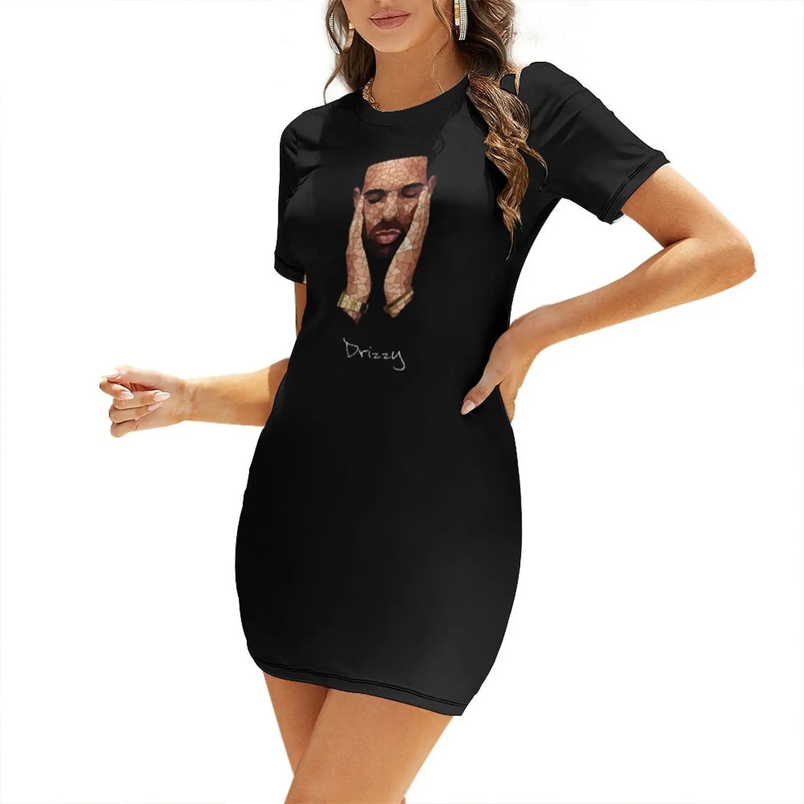 

Drke Drizzy Rapper Moasiac Short Sleeved Dress long sleeve dress sexy dress