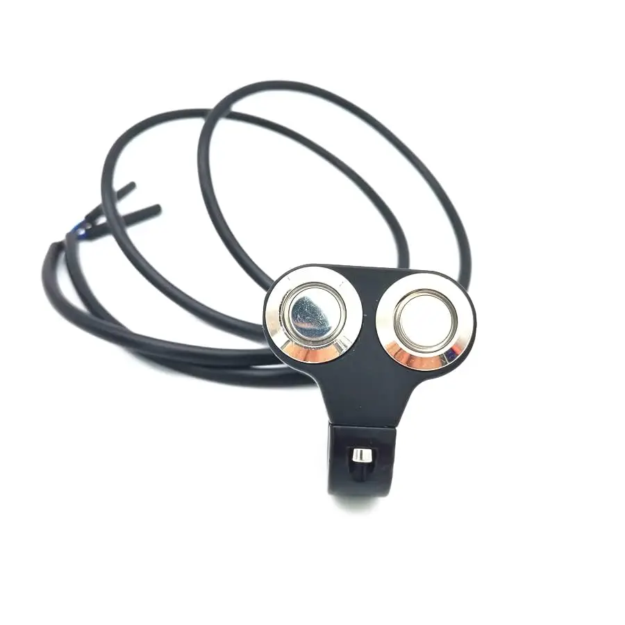 

1" 25mm Motorcycle Handlebar Switch Headlight Hazard Fog Light ON /OFF Blue LED