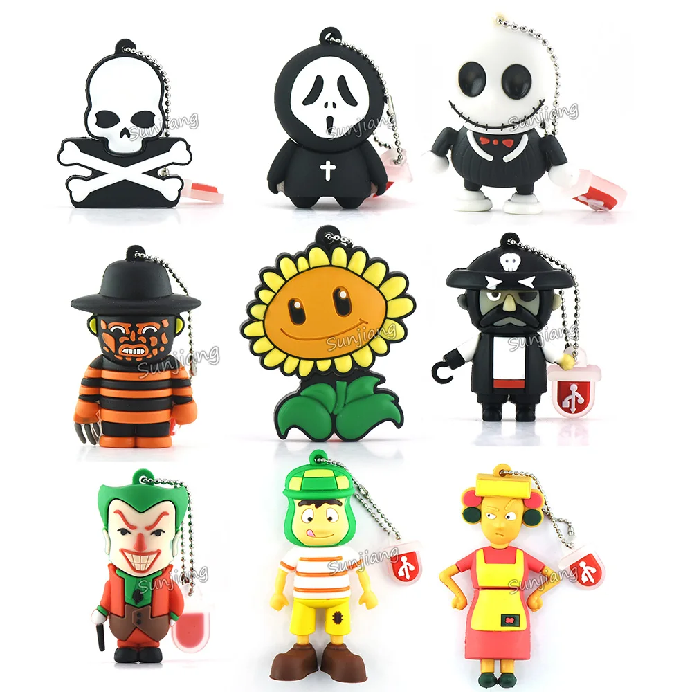 Unidad Flash Usb Pendrive 128gb 256gb 512gb Pen Drive 4gb 8gb 16gb 32gb 64gb Memoria de esqueleto humano fantasma Usb Stick U Disk
