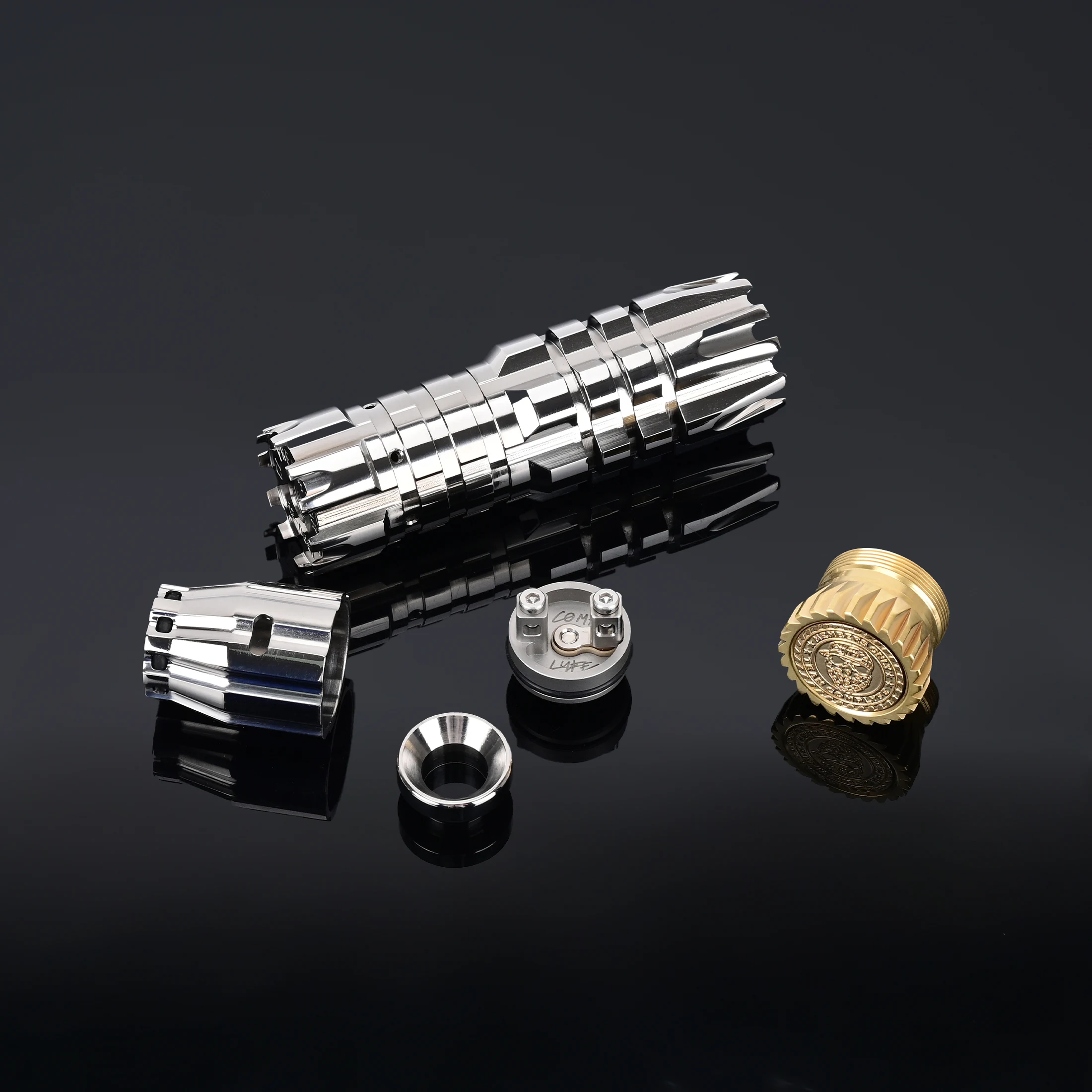 Wolfcoolvape المفترس جمع vape الميكانيكية وزارة الدفاع سبائك التيتانيوم المواد vape طقم عصري 18650 بطارية طقم عصري #4