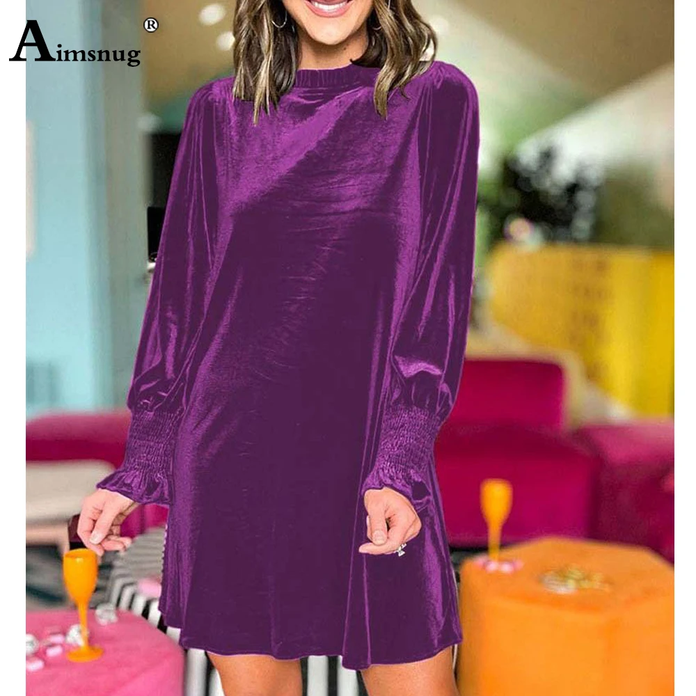 Petal Sleeve Women Elegant Fashion Short Party Dress Mini robe longue femme vestidos 2023 New Autumn Winter Elastic Velvet Dress