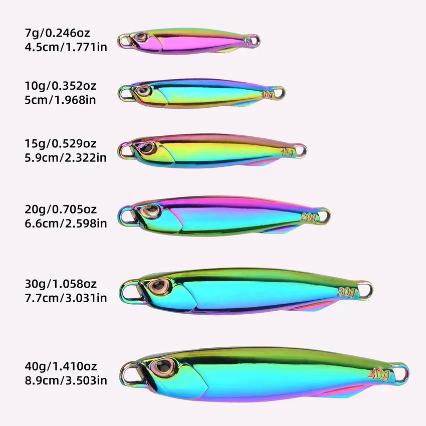 Cucharas de pesca metálicas con anzuelo – Señuelos para caballa y lubina - imagen 2