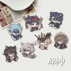 Game Impact Fatui Harbingers Doctor The Knave Acrylic Brooch Pin Cosplay Badge Jewelry Accessories For Clothes Backpack Gifts