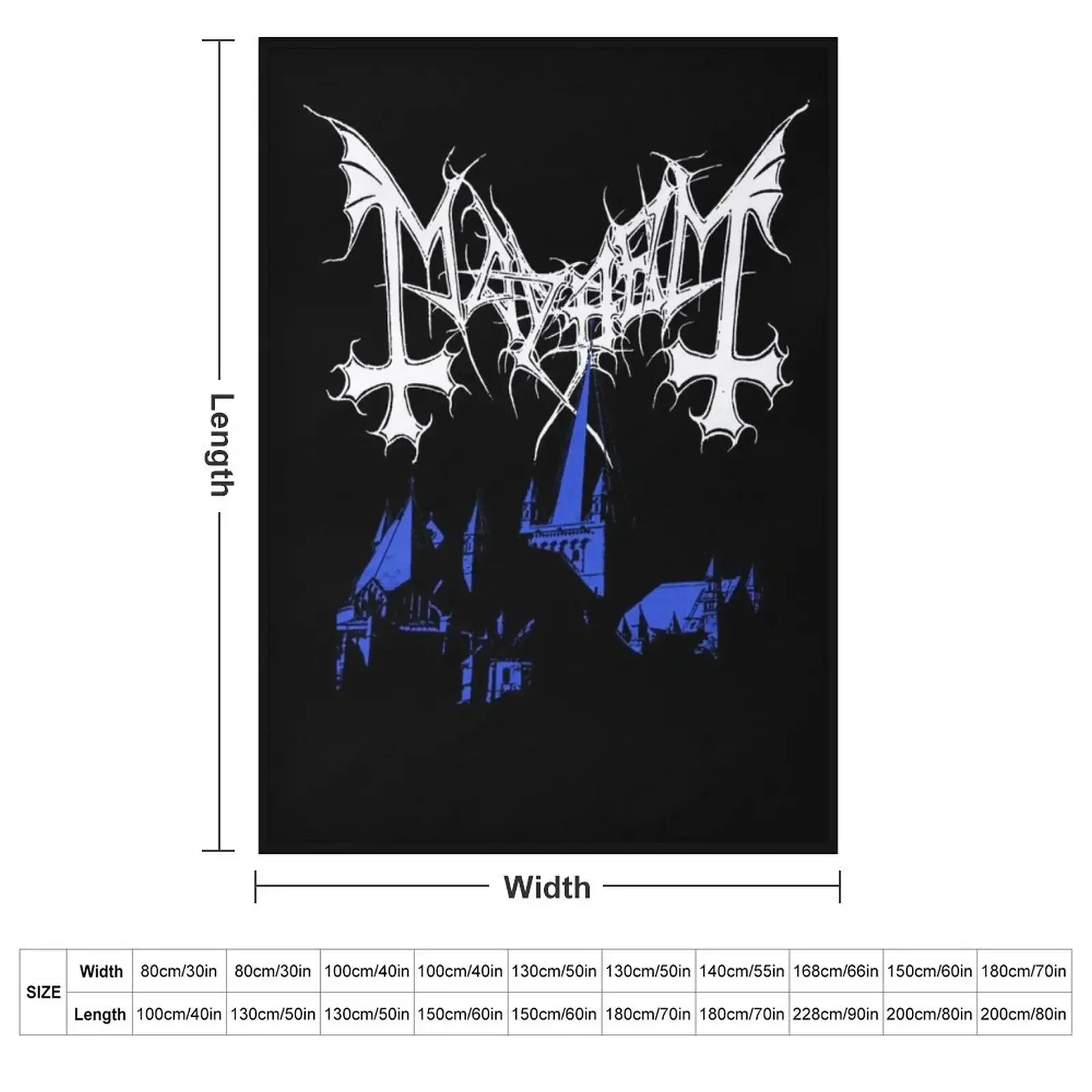 Mayhem - Norway Band - Original Logo - Fanart De Mysteriis Dom Sathanas Throw Blanket