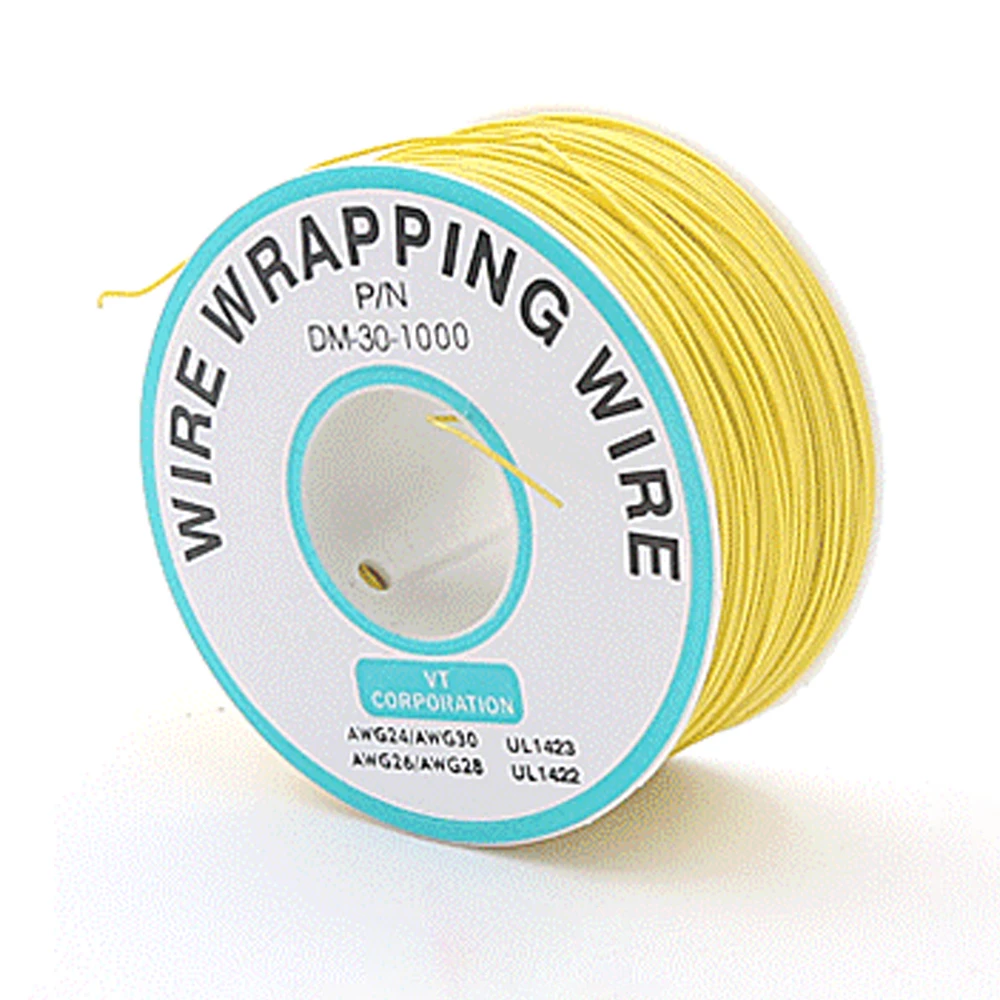 250M 30AWG Wire Cable 8 Color PCB Soldering Fly Iine Breadboard Jumper Colored Insulation Wrap Cable Tinned Pure Copper