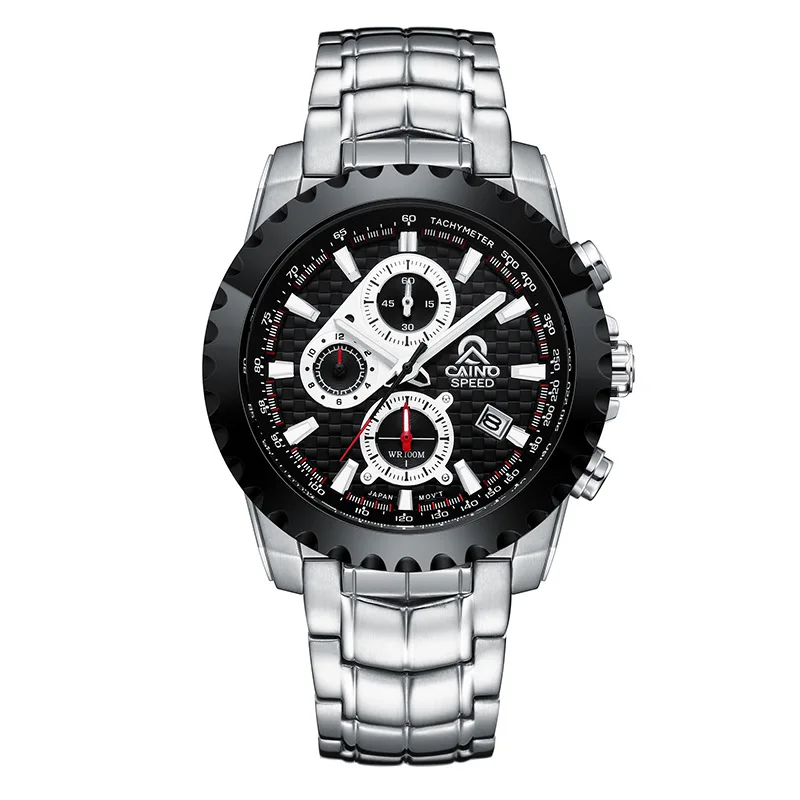 

Top Brand Luxury Sport Men's Watch Racing Car Design Stainless Steel Black Military Leather Strap Casual Trend Male Wristwatch