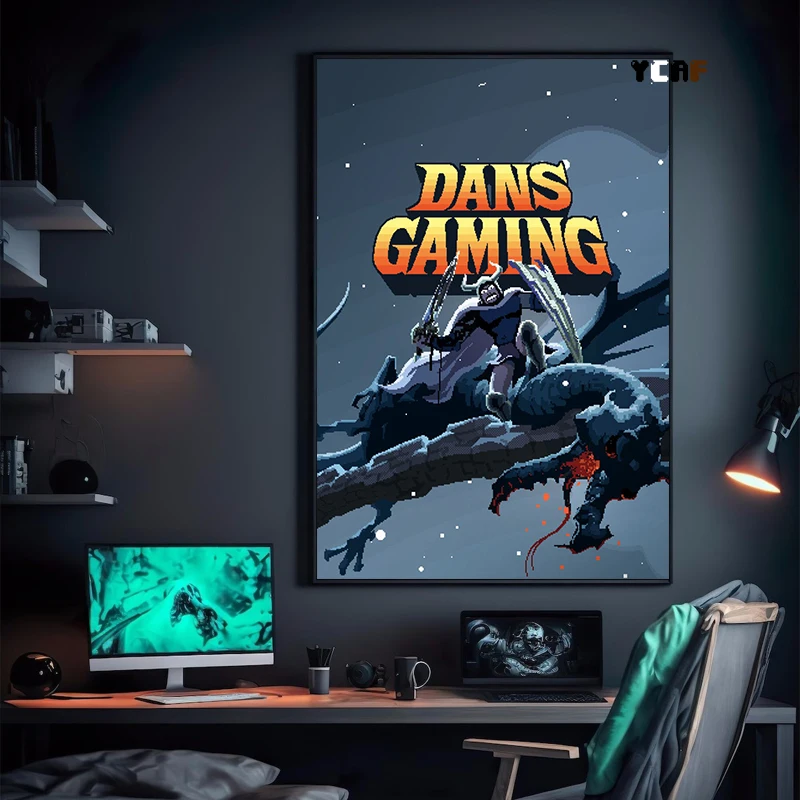 Dansgaming Collection Poster Canvas Printing Horror Month Gaming Wall Art Prints Kids Room Gaming Room Wall Decoration Game Art