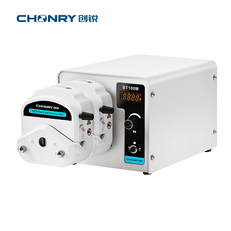 CHONRY BT100M intelligent low flowrate liquid transfer peristaltic pump filling machine industrial  fill 