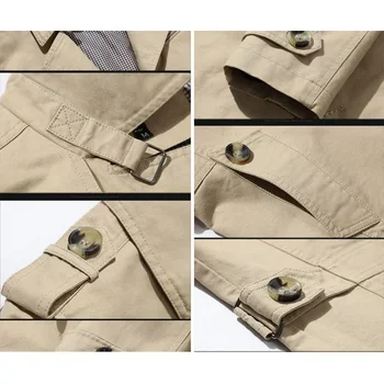 BROWON Men's 100% Cotton Vintage Trench Coat 6 BROWON Brand Trench Coat Men 2026 Spring and Autumn 100% Cotton Jacket for Men Vintage Windbreaker Casual Jackets Men Clothing 6
