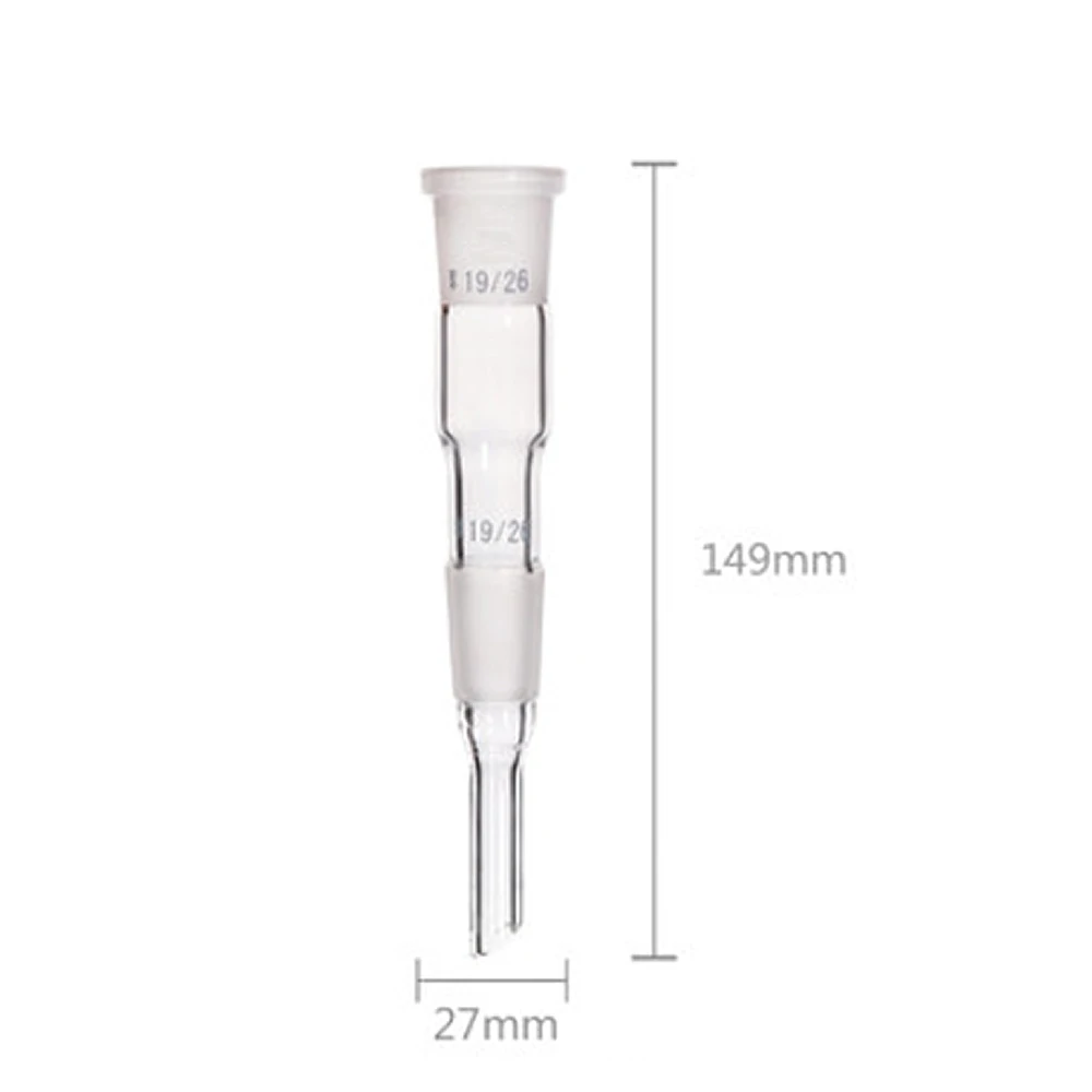 Receptor reto 19 #/24 # resistência de alta temperatura do instrumento do experimento químico da junção de vidro do calibre do laboratório