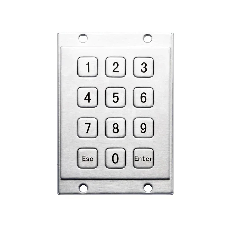 

LIN плоские клавиши, промышленные 12-клавишные цифровые металлические клавиатуры для билетов банкомата, торговый автомат с ЧПУ, клавиатура 4x3