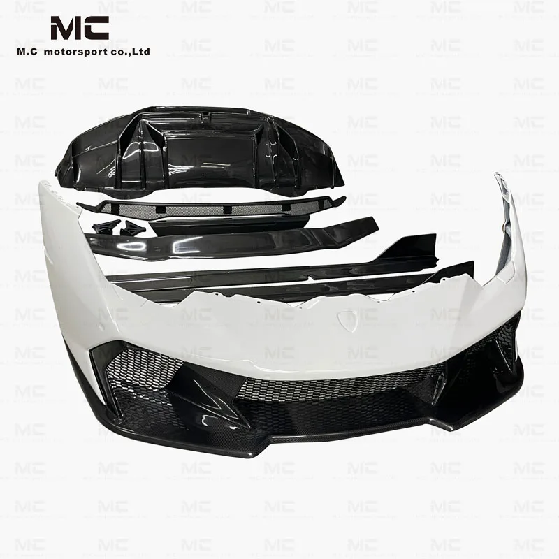 For Lamborghini Huracan LP580 LP610 2015 - 2019 EV Style Carbon Fiber Rear Bumper Front Bumper Side Skirt Body Kits