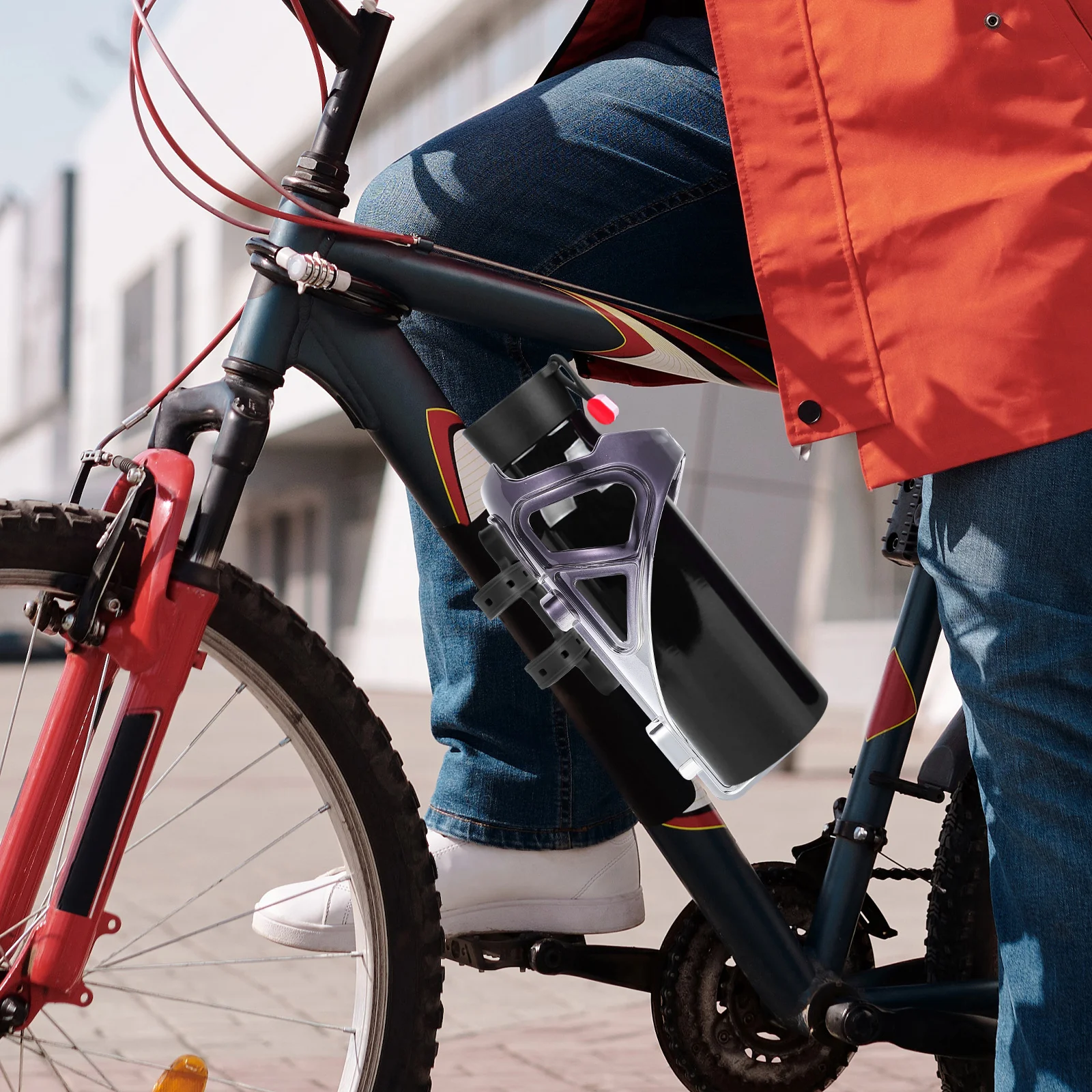 

Bike Water Bottle Cage Strap Mount Adapter Kit Cycling Holder Base Silicone MountingBracket For Bicycles Strollers