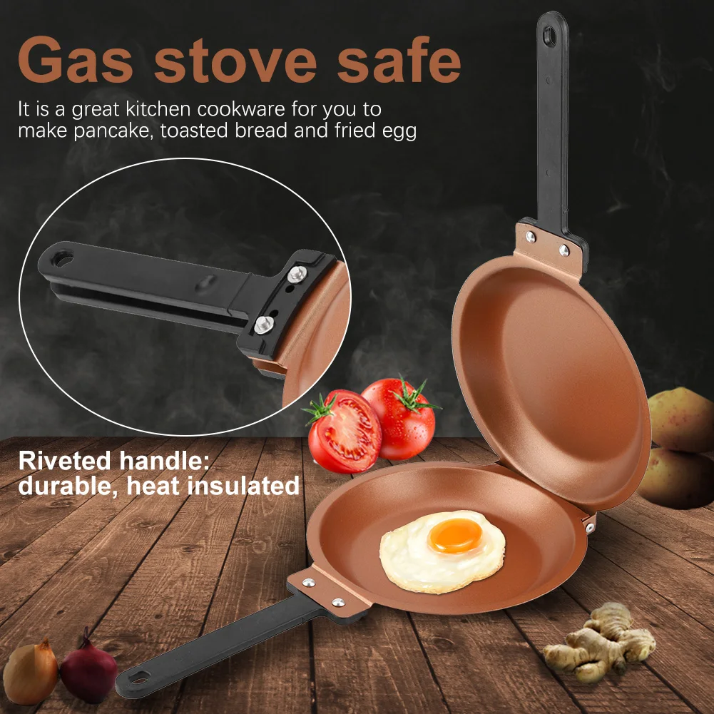 New Double Sided Pancake Pan Non stick Frying Pot Cookware for Kitchen Omelet Steak Ham Pans Kitchen Utensils Cooking Pot