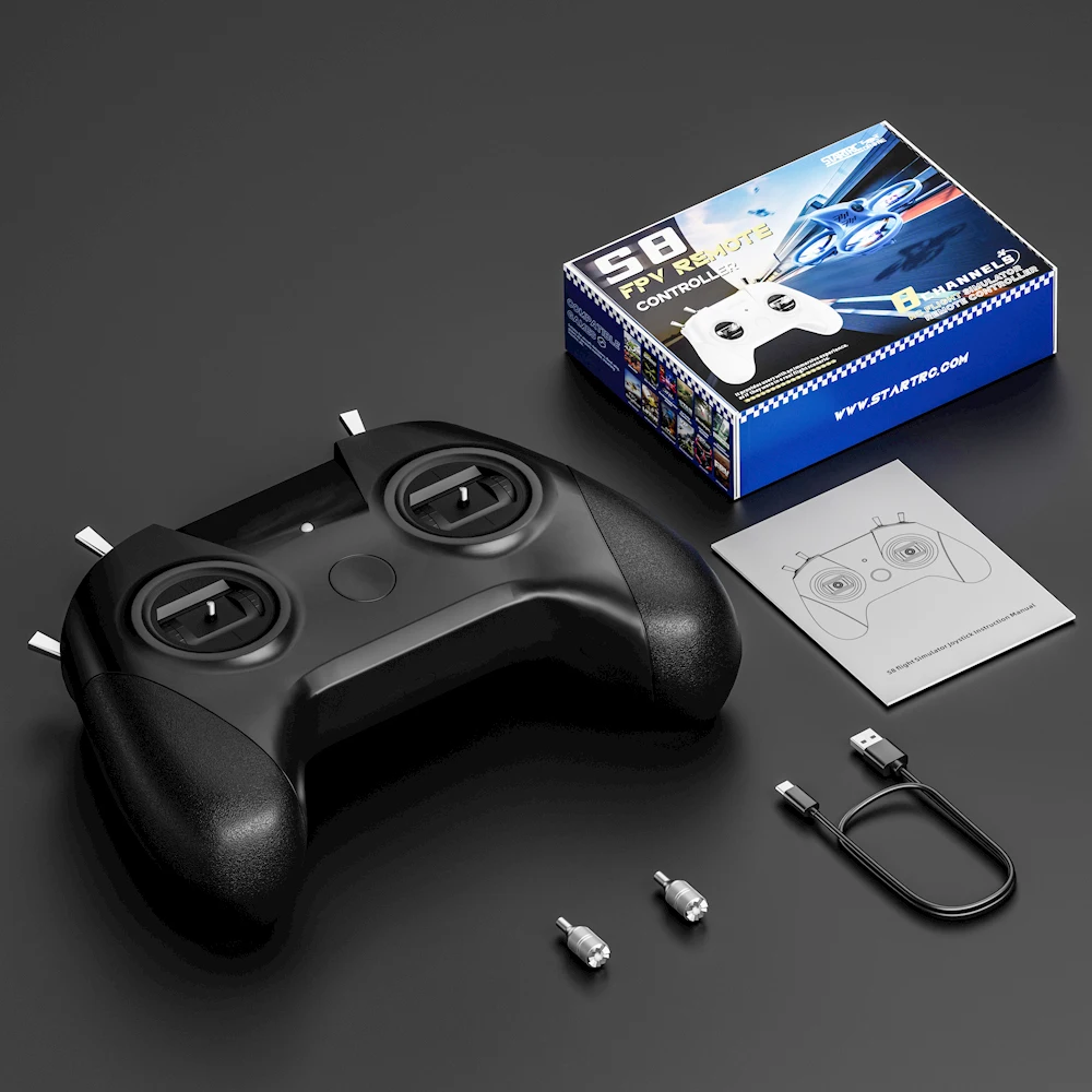 Symulator drona FPV, pilot zdalnego sterowania 8-kanałowy, system treningowy do latania, kontroler symulatora lotu USB dla komputerów PC z systemem Windows 10/11, Liftoff/DRL — zdjęcie produktu 6