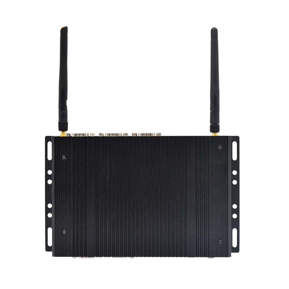 OEM ODM New Fanless Mini Desktop Pc 2 Ethernet Mini Pc Iot Gateway 4g Pc Bay Trail J1900 Rs232 Barebone Computer Server Chassis