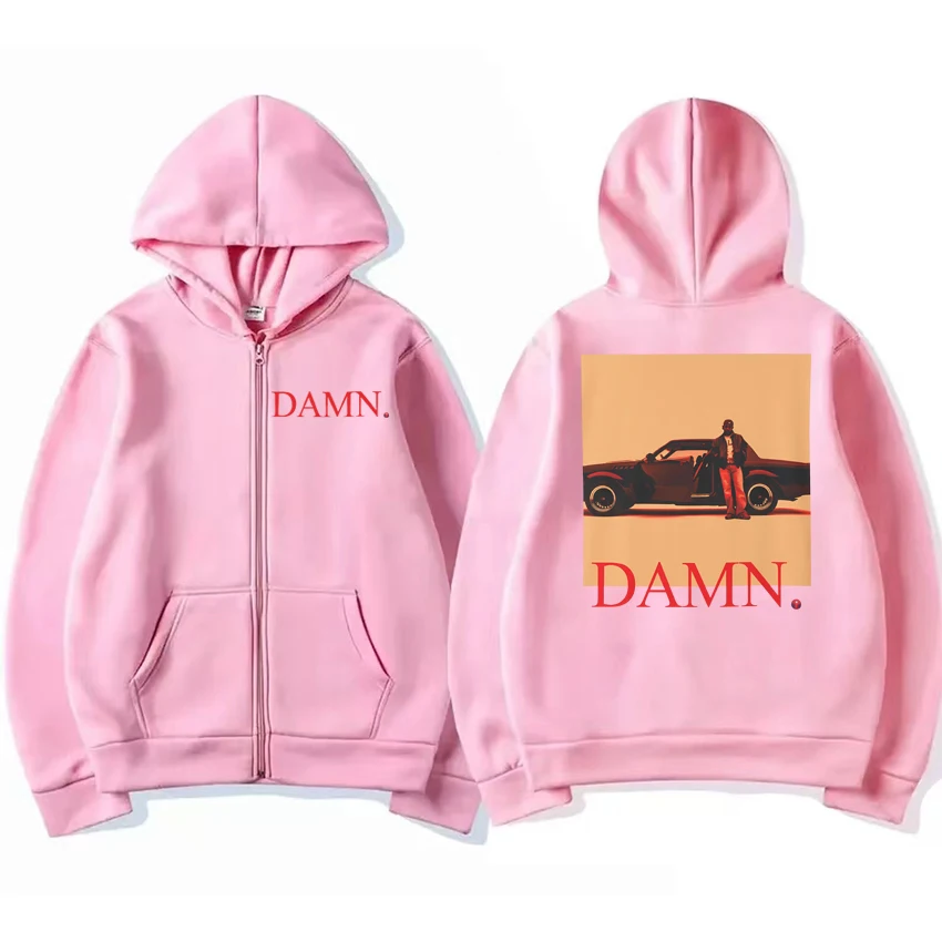 Rapper Kendrick Lamar New hip hop album streetwear 2025 Men women punk Zipper Coat Unisex Fleece Long sleeve Hoodie Sweatshirt