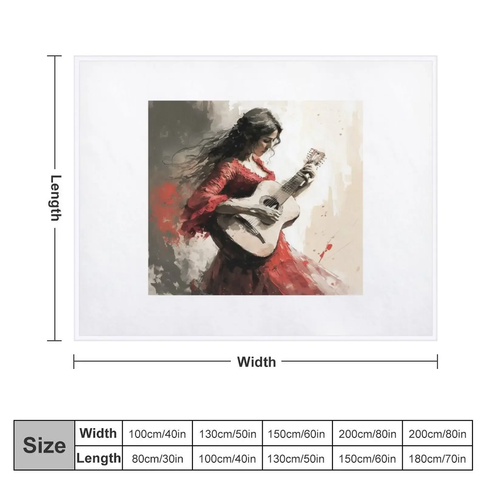 Flamenco Dance Girl Gitana Modern Flamenco Girl Flamenco Passion Throw Blanket Beautifuls funny gift Blankets