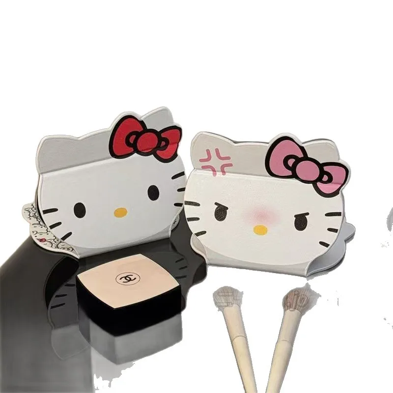 Hello Kitty Folding Makeup Mirror  Creative, Portable Mini Mirror  Stands on a Desk, in a Dorm Room, or Living Room view 5