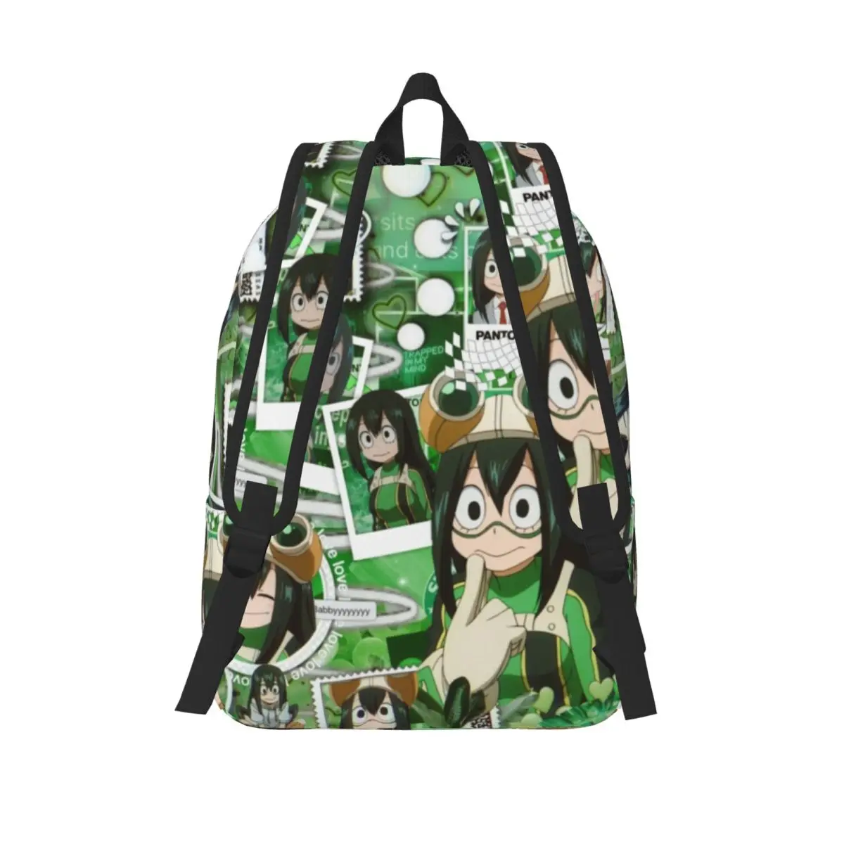 Tsuyu Asui Boku No My Hero Academia 배낭 고등학교 작업 데이 팟 일본 만화 만화 노트북 숄더백 경량
