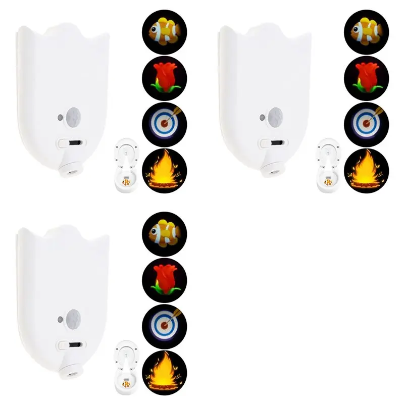 3X Motion Sensor Toilet Night Light, Motion Sensor Light For Bowls, Motion Activated Toilet Night Light, For Bathroom