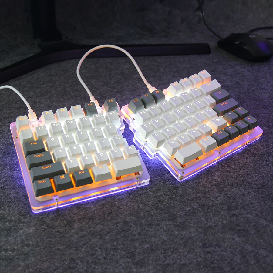 DEBROGLIE DB78-3C Split Keyboard LED Backlit Ergo Hot Swappable