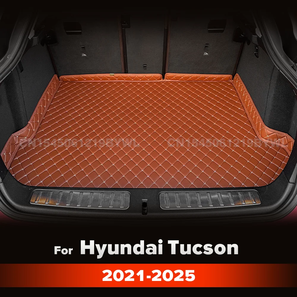 For Hyundai Tucson 2021-2025 2022 2023 2024 Car Trunk Mat Custom High Quality Leather Car Accessories Auto Interior Decoration