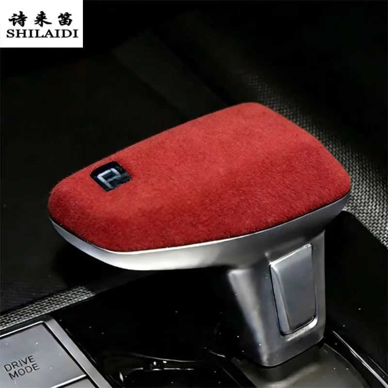 Suede leather Car Wrapping ABS Gear Shift Knobs Head For Hyundai Elantra CN7 ix25 ix35 2021-2023 Cover Sticker Accessories Trim