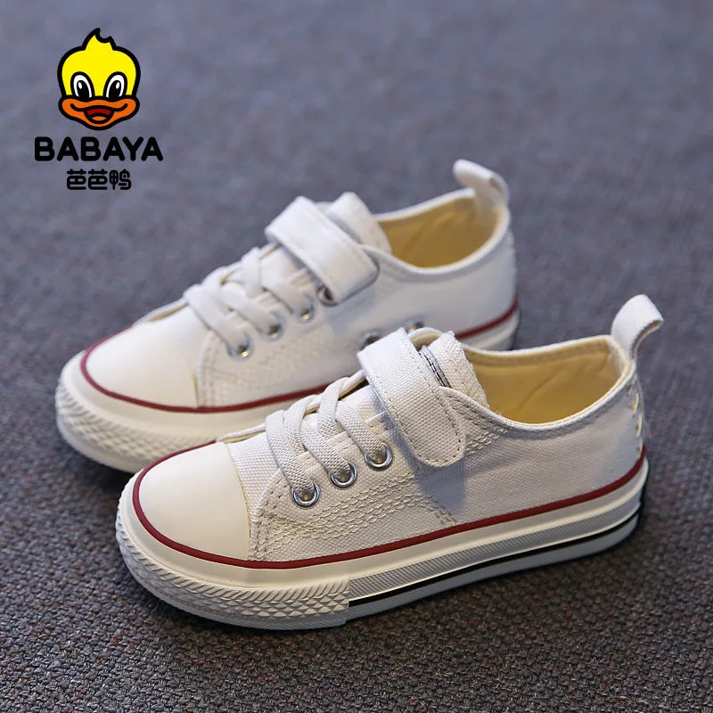 Babaya Children Canvas Shoes Boys 2023 Autumn New Fashion White Shoes Girls Shoes Boys Breathable Sneakers for Kids Casual Shoes