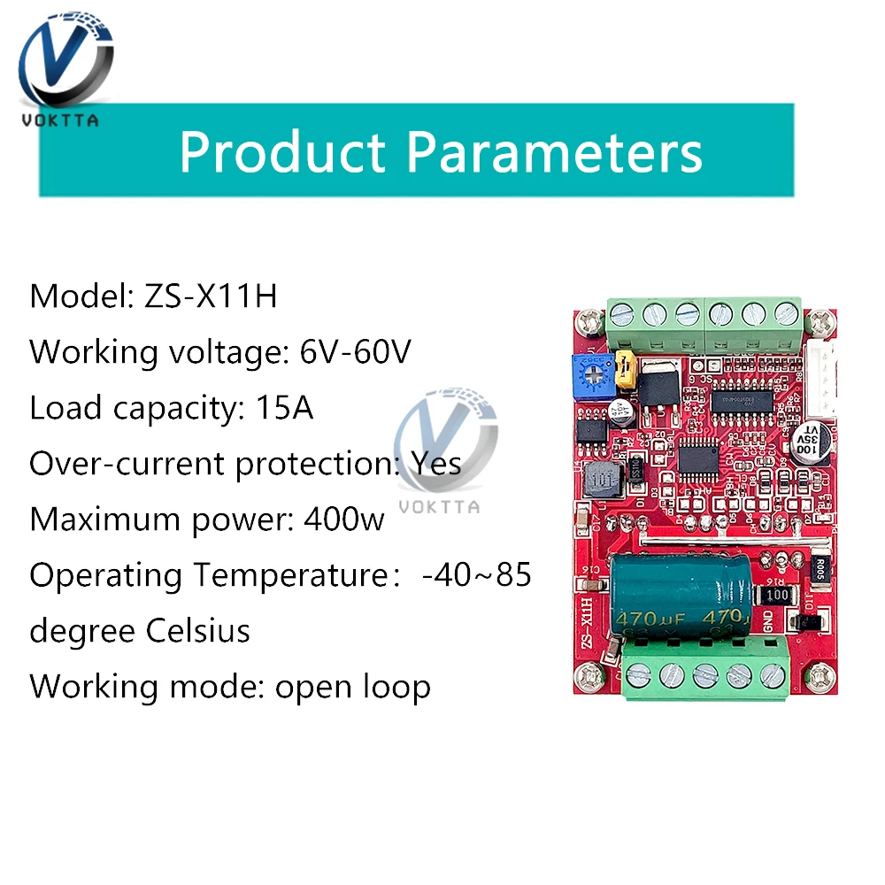 Imagem -05 - Bldc Trifásico dc Brushless Motor Controller Pwm Hall Motor Control Driver Board Controlador de Velocidade do Motor Dc660v Dc9-60v 400w