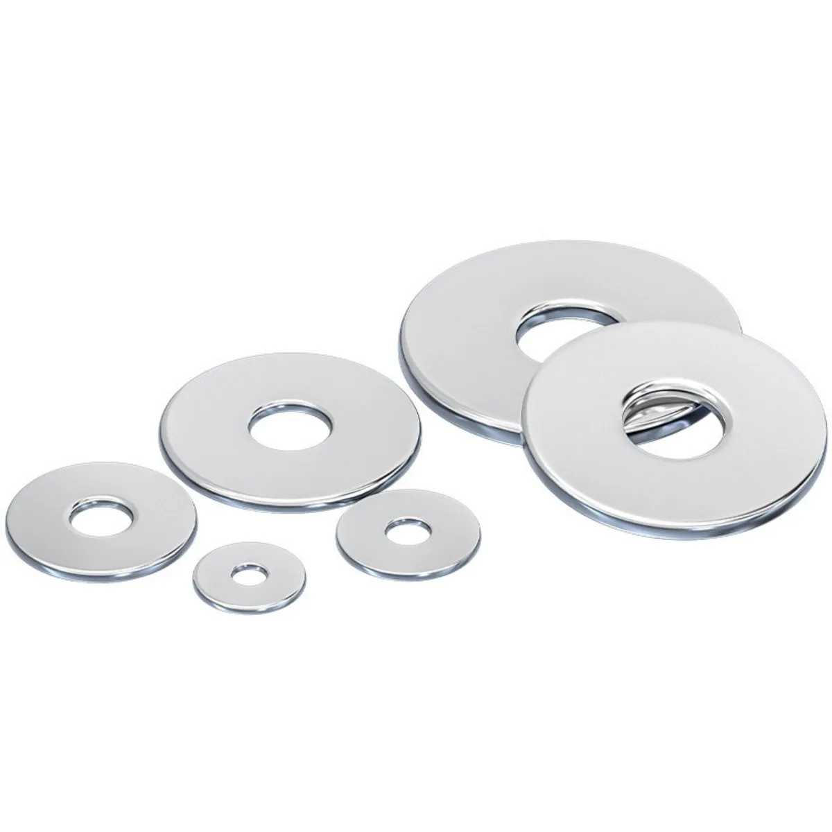 304 Stainless Steel Washers Metal Round Gasket Screw Spacer Flat Rings 0.5mm-8mm Thickness 2mm-36mm Inner Diameter