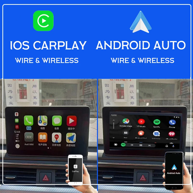 Car Wireless Apple Carplay Android Auto Carlife Interface Module for Audi A4L A5 2017-2019 MIB1 MIB2 MHIG System Mirror Link