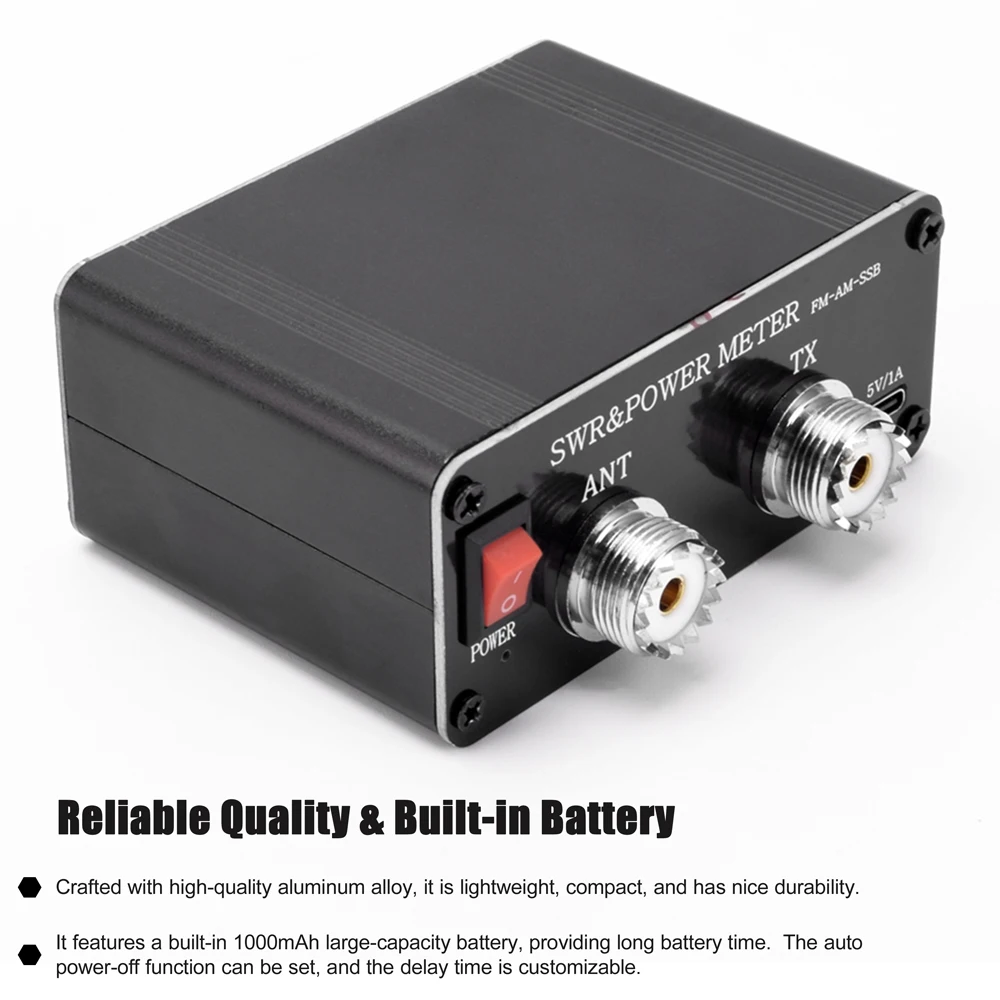 

Цифровой измеритель мощности SWR 120 Вт, коротковолновый измеритель мощности 1,8–54 МГц, FM AM, режимы SSB, измеритель мощности, поддержка SWR/регулируемой мощности