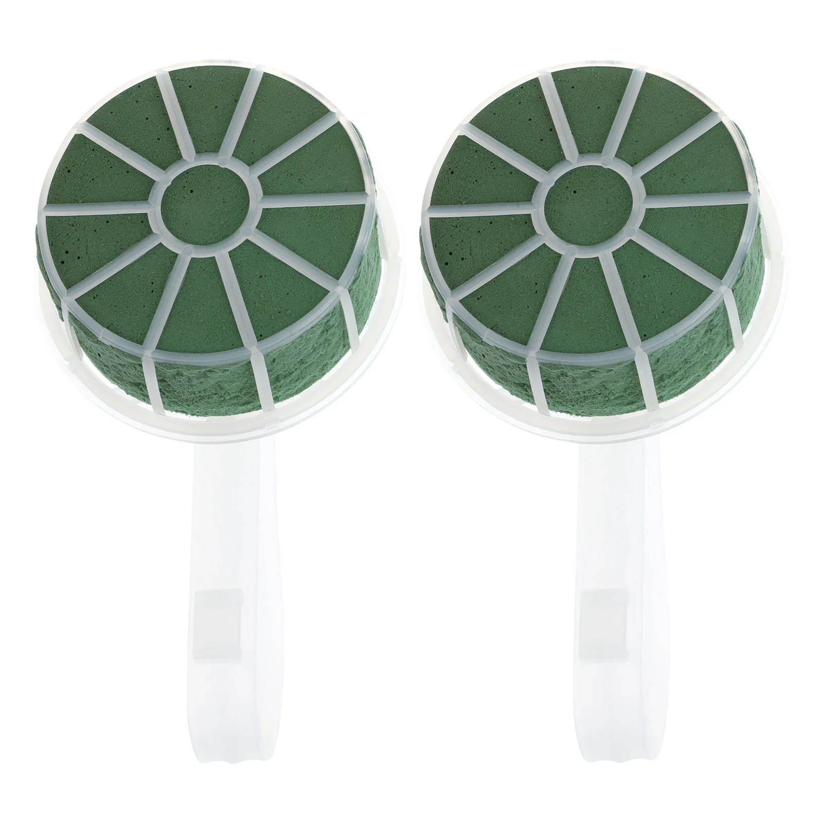 

2 Pcs Bouquet Rack Flower Arrangement Handle Home Decor DIY Holders Bridal Hydrangea Wedding Supplies Floral Plastic Mud