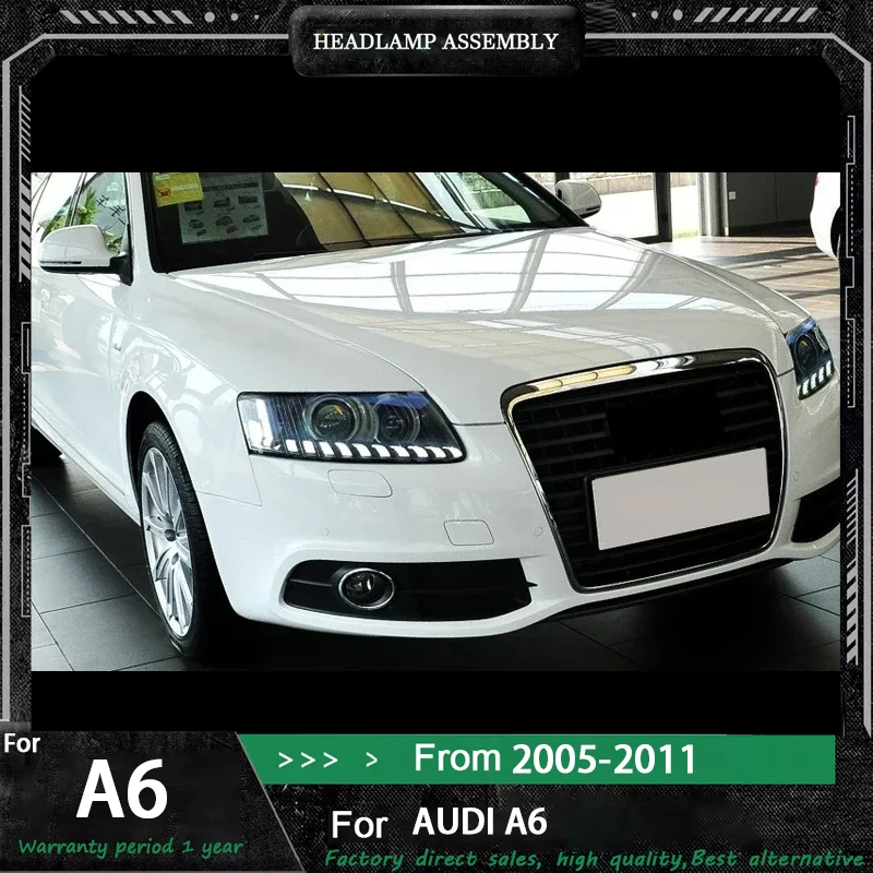 

Car Lights For Audi A6 Headlight 2005 2006 2007 2008-2011 A6L LED Projetor Headlamp Daytime Running Light Automotive Accessories