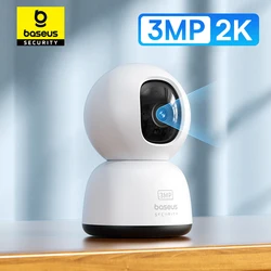 Baseus Security P1 Lite Indoor Camera 2K 3MP Pan&Tilt Smart Mini WiFi IP Camera Wireless Home Security Full HD Auto AI Tracking