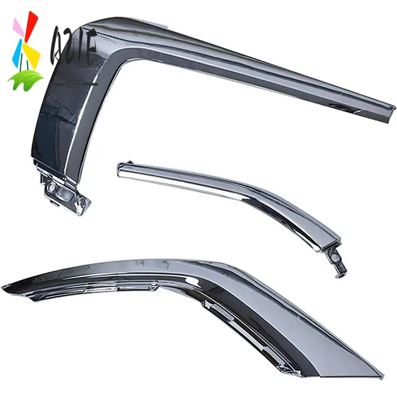 

A21F-Front Bumper Chrome Trim Molding Strip For Mitsubishi Outlander 2016-2019 Fog Light Cover Decoration ,3PCS