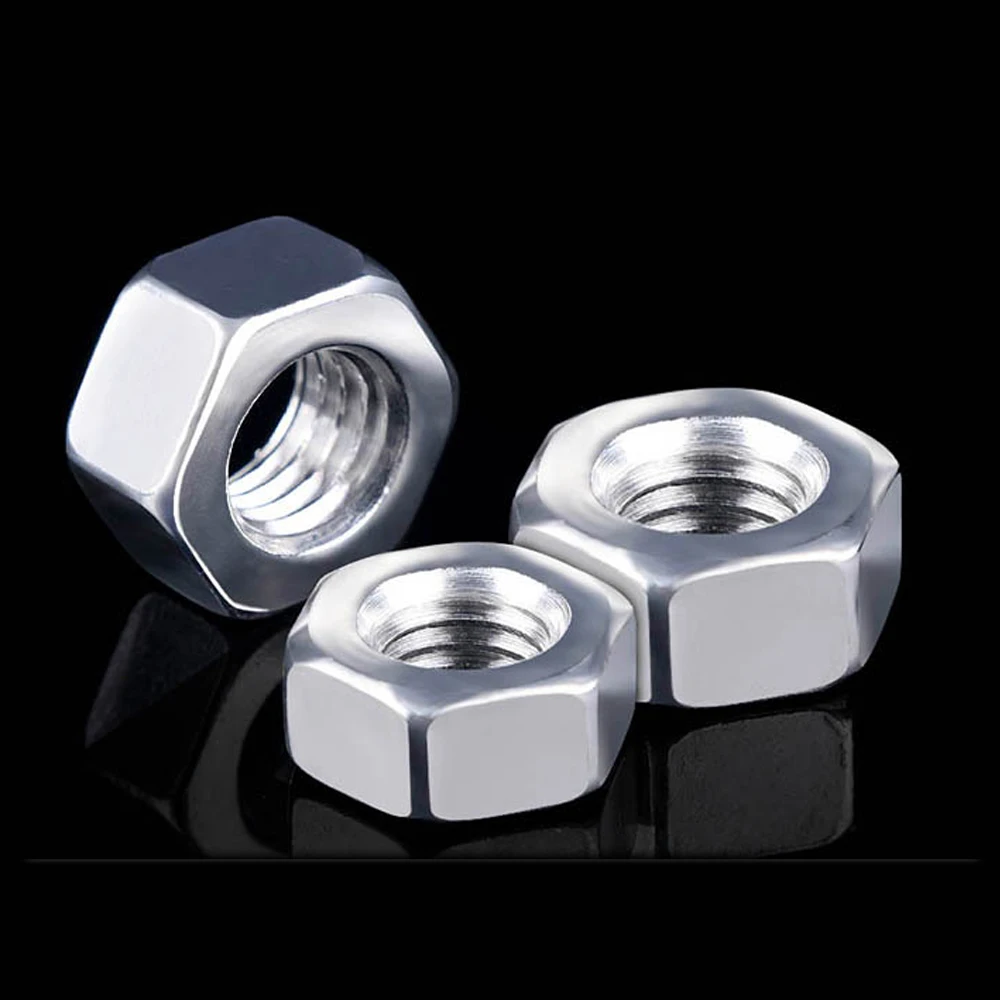 Aluminium Alloy Hexagonal Nuts M2/M2.5/M3/M4~M14/M16/M20/#4-40/#6/#8/#10 Colored Aluminum Nut Assembly Nut American