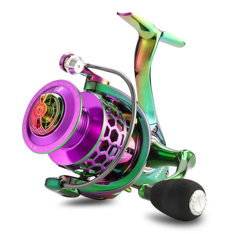 

Spinning Fishing Reel SK 1000-6000 Series 5.0:1/4.7:1 Gear Ratio 10kg Max Drag Metal Spool CNC Rocker Fishing Reel