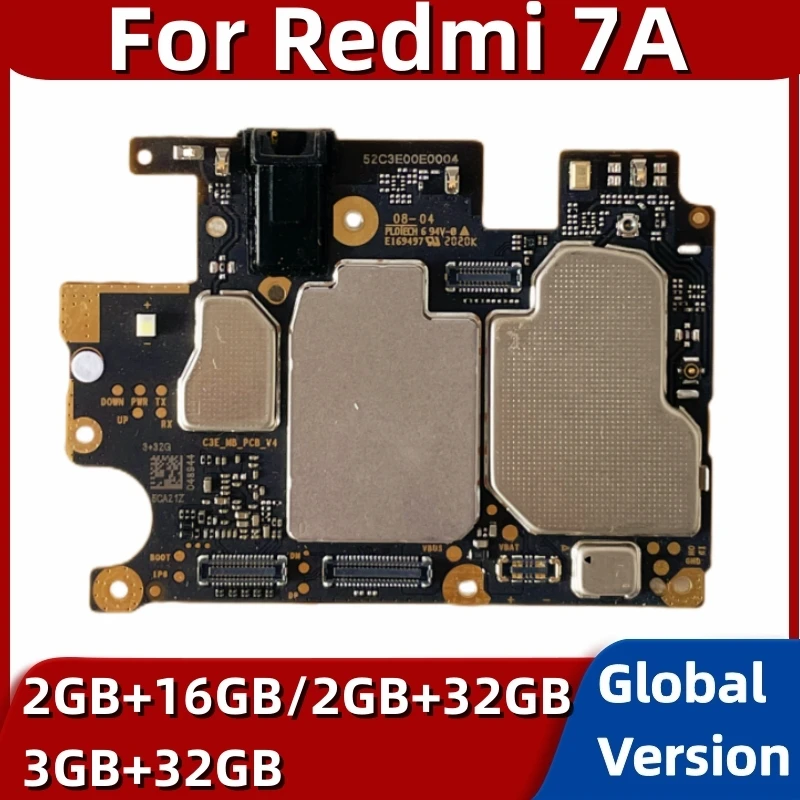 

Motherboard for Xiaomi Redmi 7A, Original Unlocked Logic Board with Full Chips, 16GB, 32GB ROM