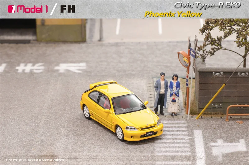 

Focal Horizon FH x Model One 1:64 Type-R EK9 Phoenix Yellow Limited999 Diecast Model Car