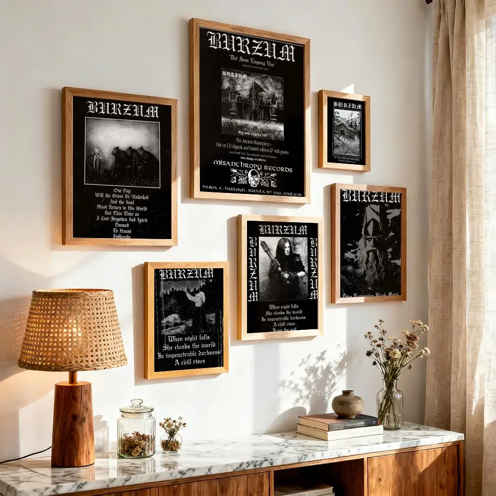 Dark Ambient Band B-Burzum Filosofem Painting Calligraphy Aesthetic Canvas Wall Poster Modern Room Bedroom Cafe Wall Artwork