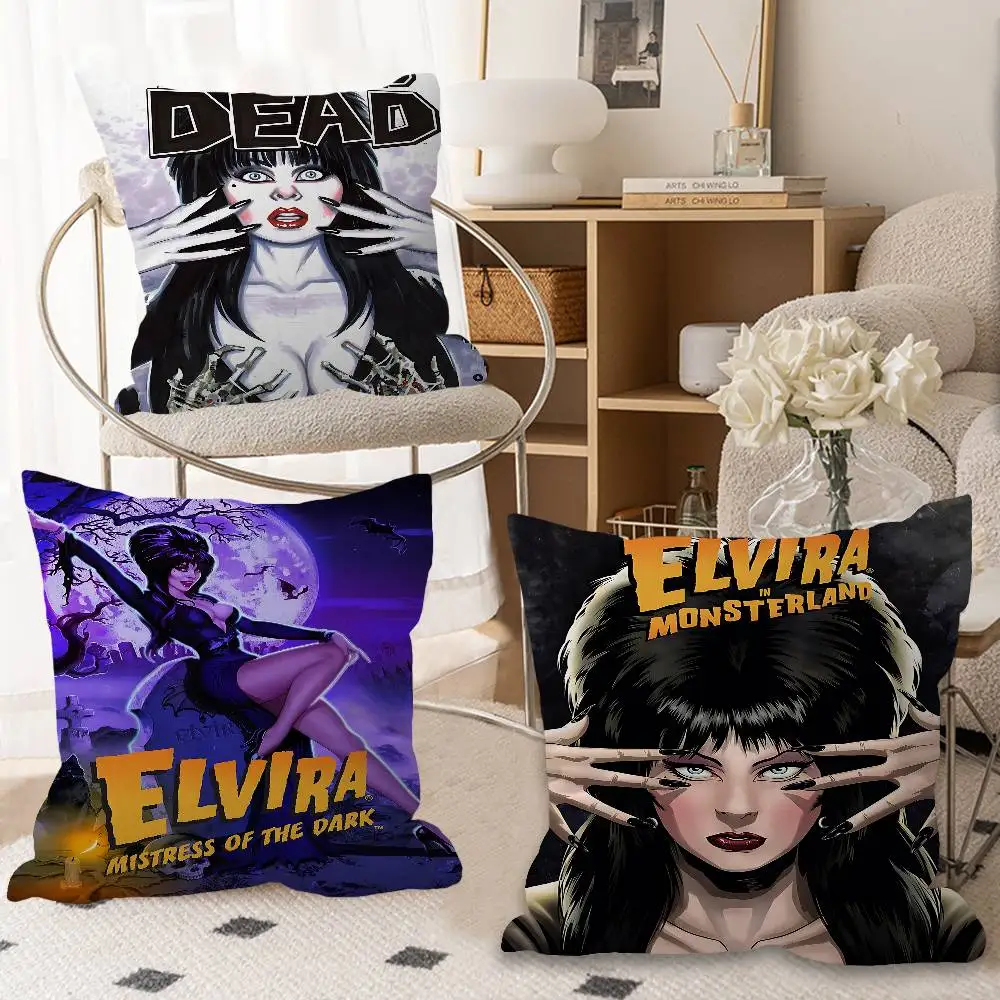 

Movie E-Elvira M-Mistress Of The Darks Classic Cushion Cover Pillow Cover Decor Pillowcase Printed Cushion Case For Couch