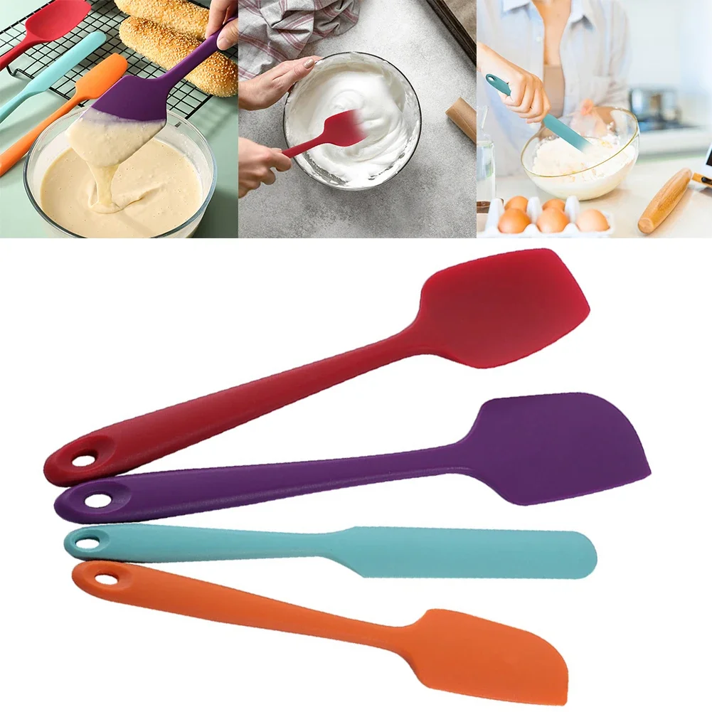 

4 Pcs Silicone Spatula Heat Resistant Kitchen Baking Scraper Cooking Utensil Food Grade Spatula for Baking Cooking Mixing